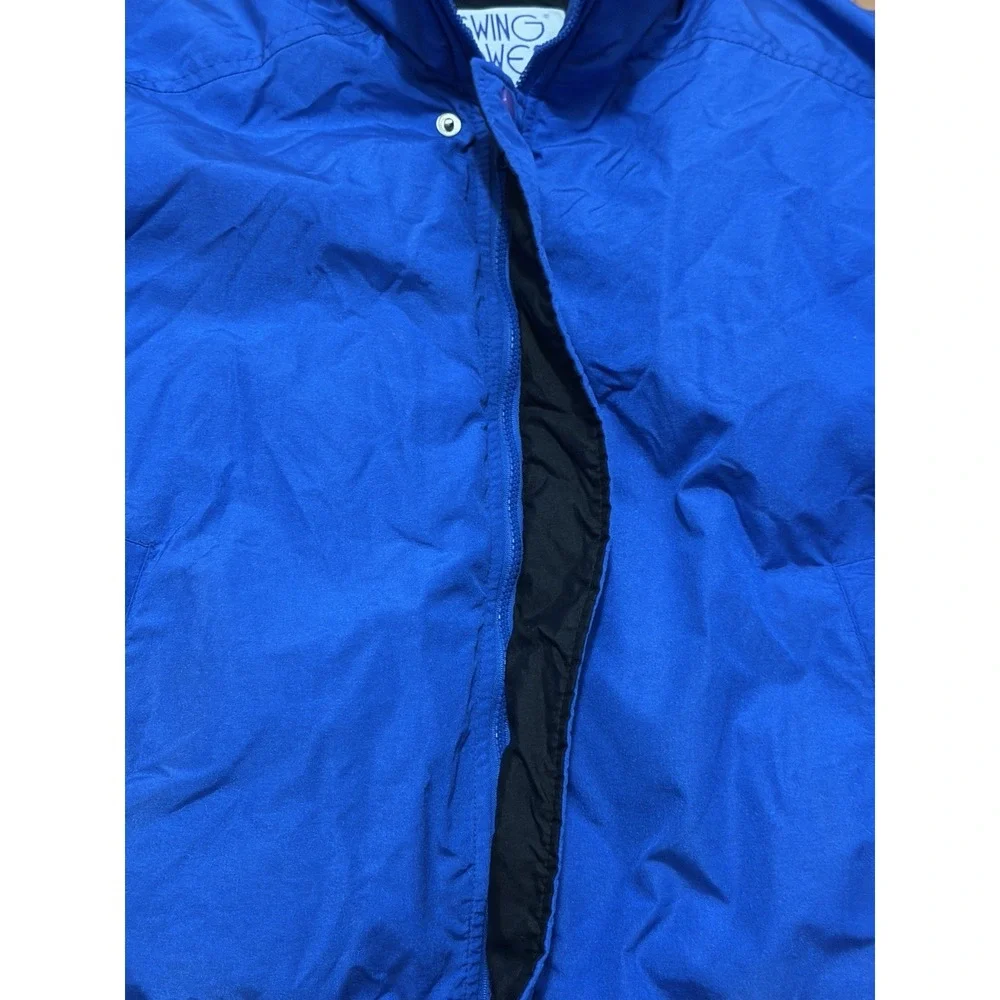 Swing West Vintage Down Ski Bomber Jacket Mens Medium Made In USA Blue